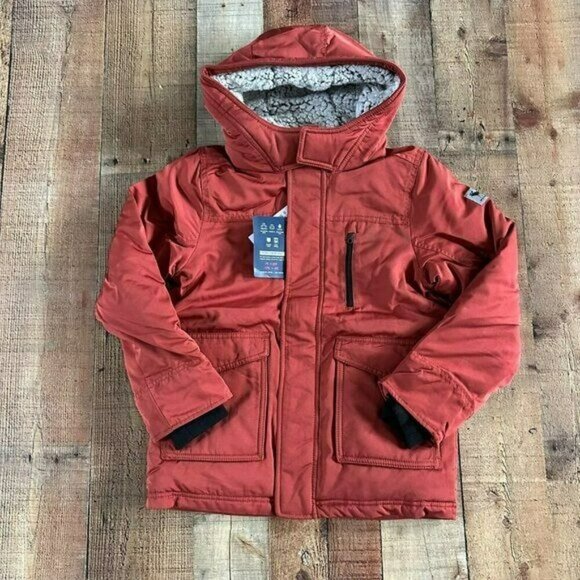 Abercrombie and Fitch Kids orange bomber coat 9/10 - Picture 1 of 8